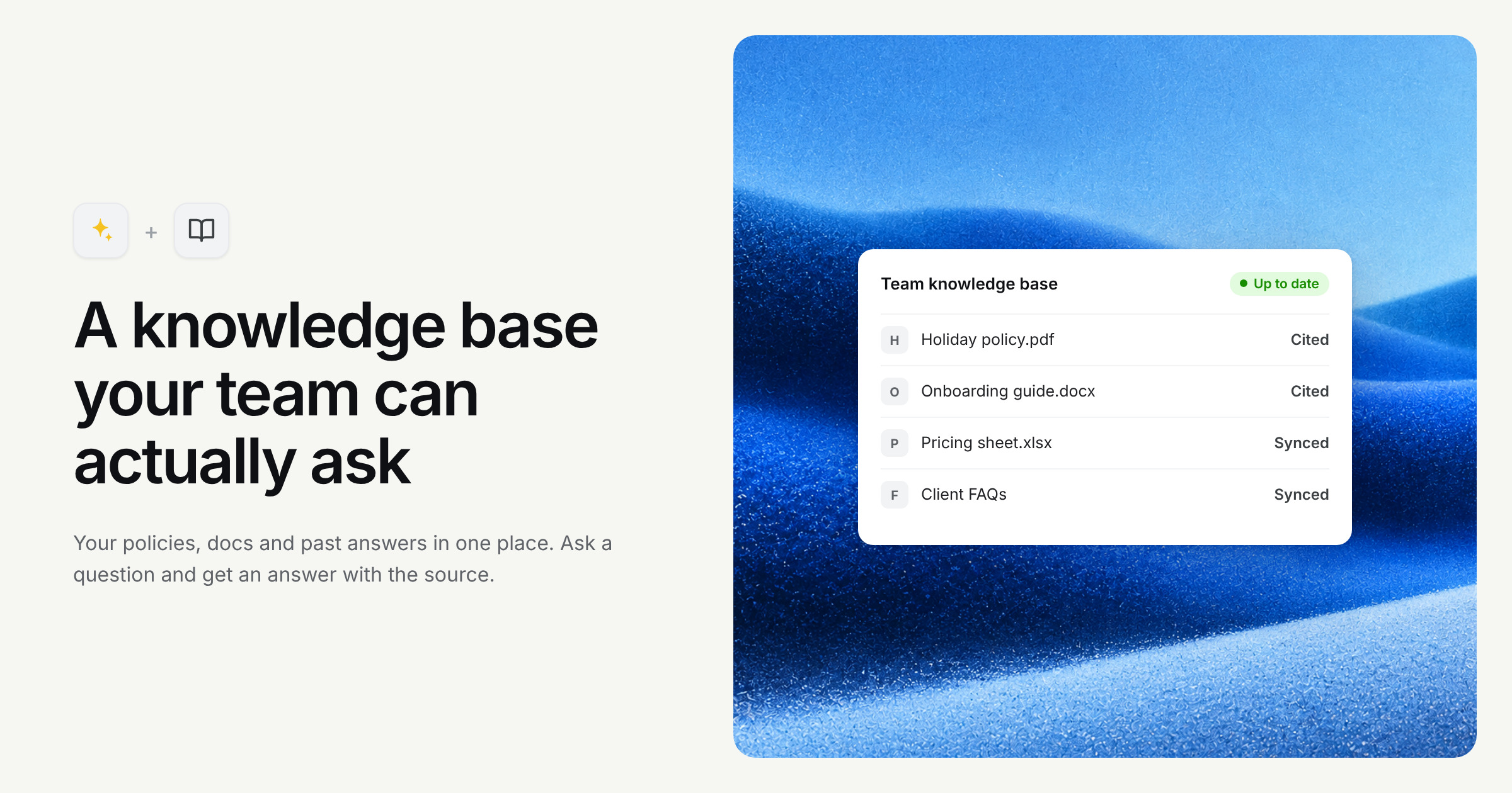 AI + Knowledge Base